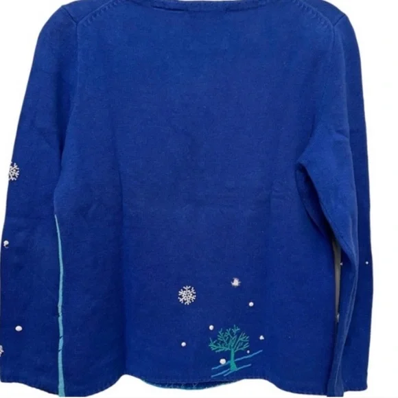 Michael Simon Vintage Christmas Village Sweater Size Medium - Picture 7 of 8